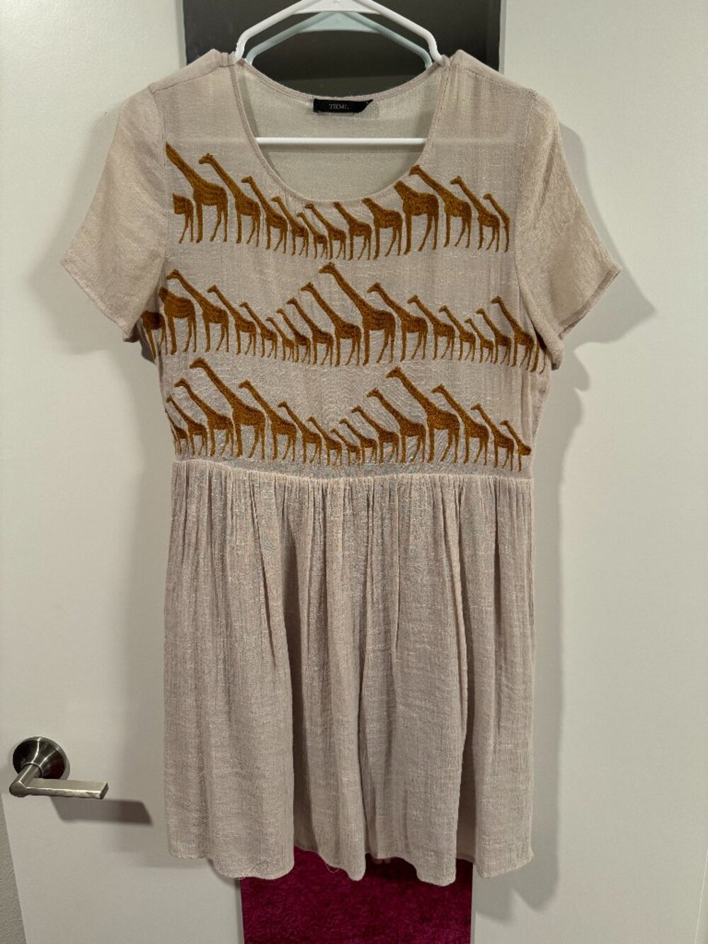 Embroidered Giraffe Dress